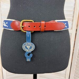 Leather Man Ltd Diver Ribbon Leather & Canvas Belt 32